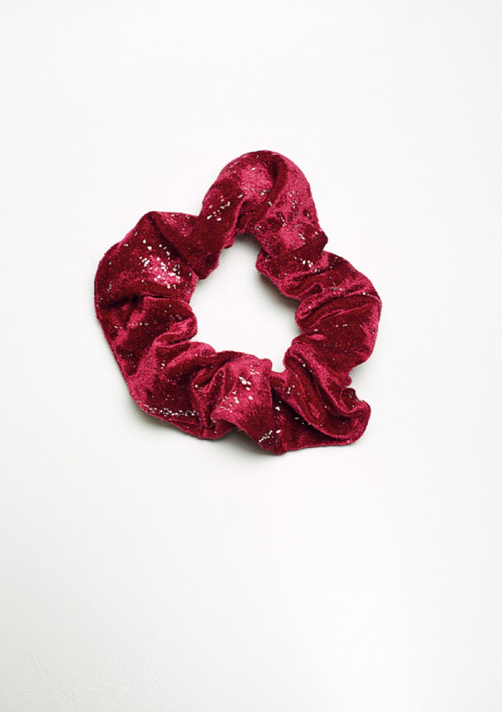 Wokkel bordeaux-zilver glitter velours