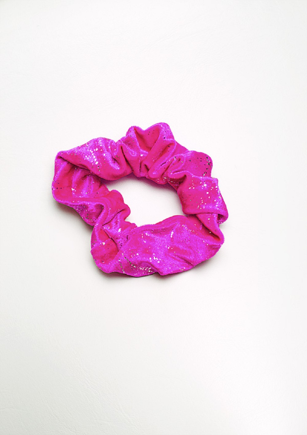 Wokkel roze-zilver glitter velours