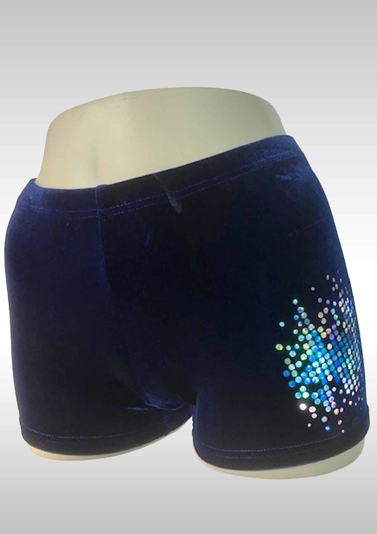 K756001 blauw/ turquoise glitter