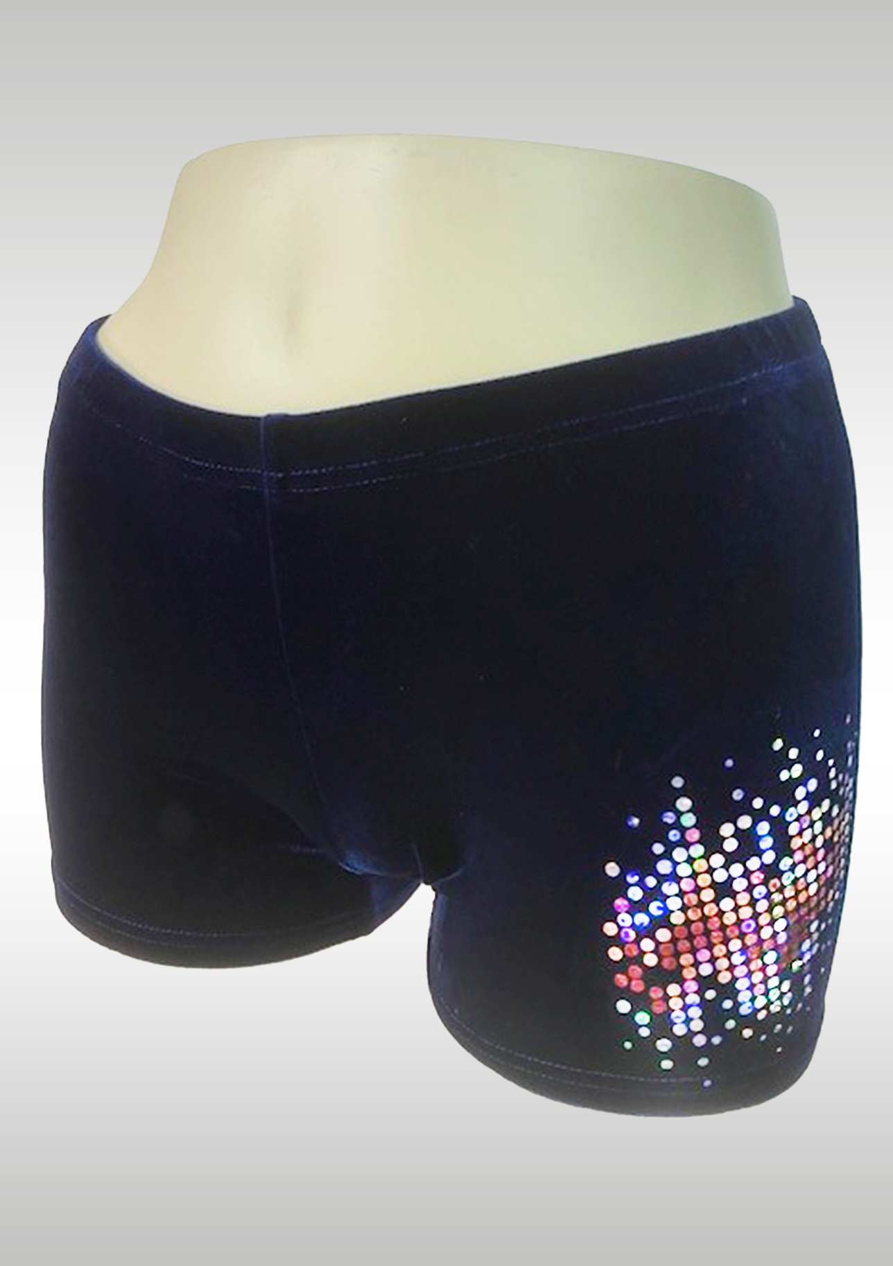 K756003 blauw/ rood glitter