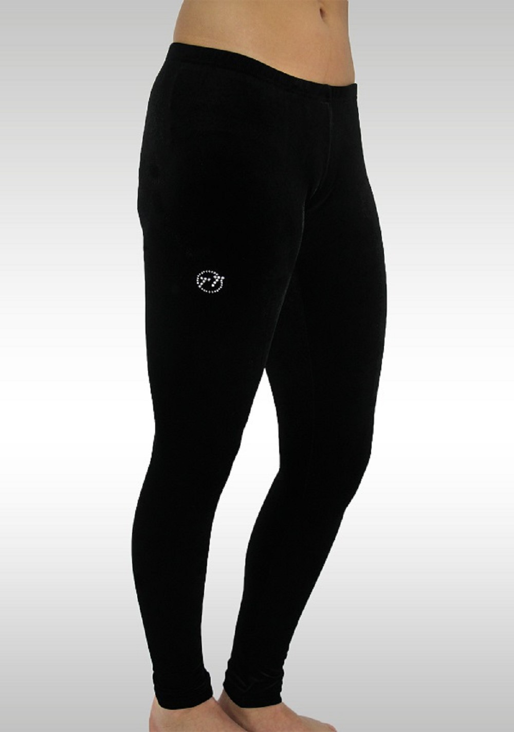 Legging Lang Velours zwart K753zw