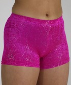 Hotpants roze glitter velours 758150