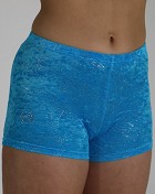Hotpants turquoise glitter velours 758188