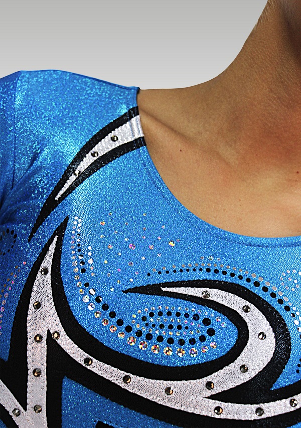 Turnpakje V687 zwart/ turquoise