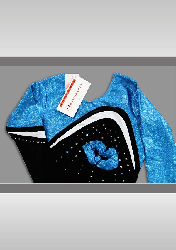 Turnpakje K783  zwart / turquoise