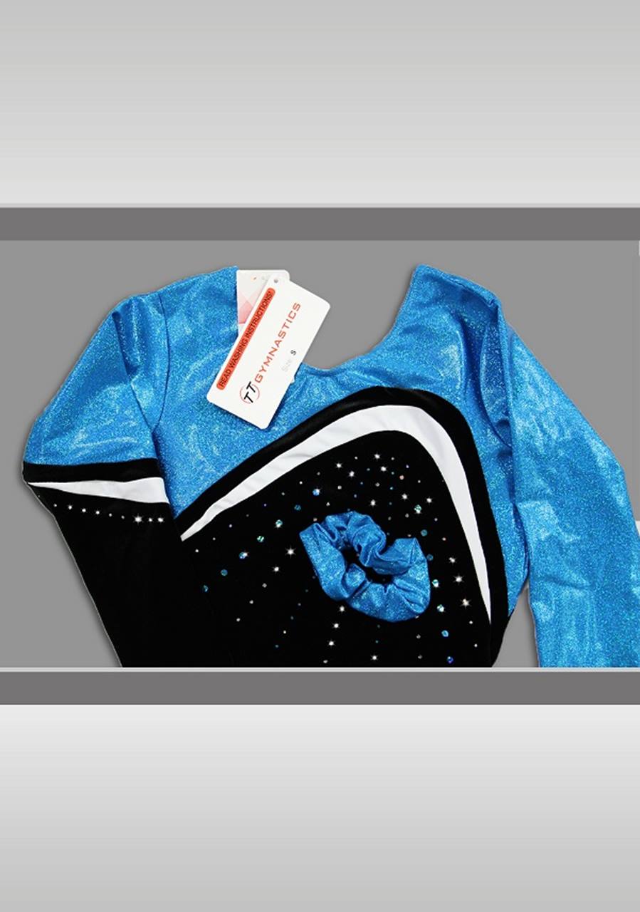 Turnpakje K783 zwart / turquoise