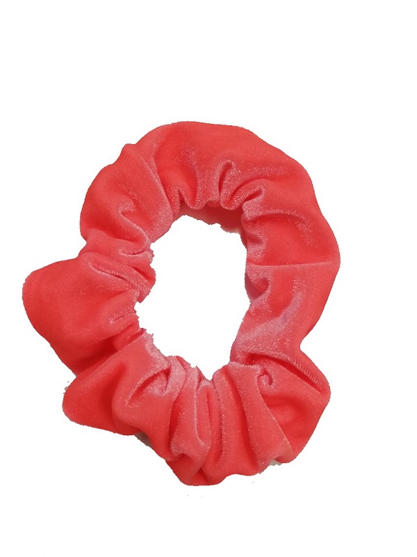 Wokkel neon oranje gladde velours HP017