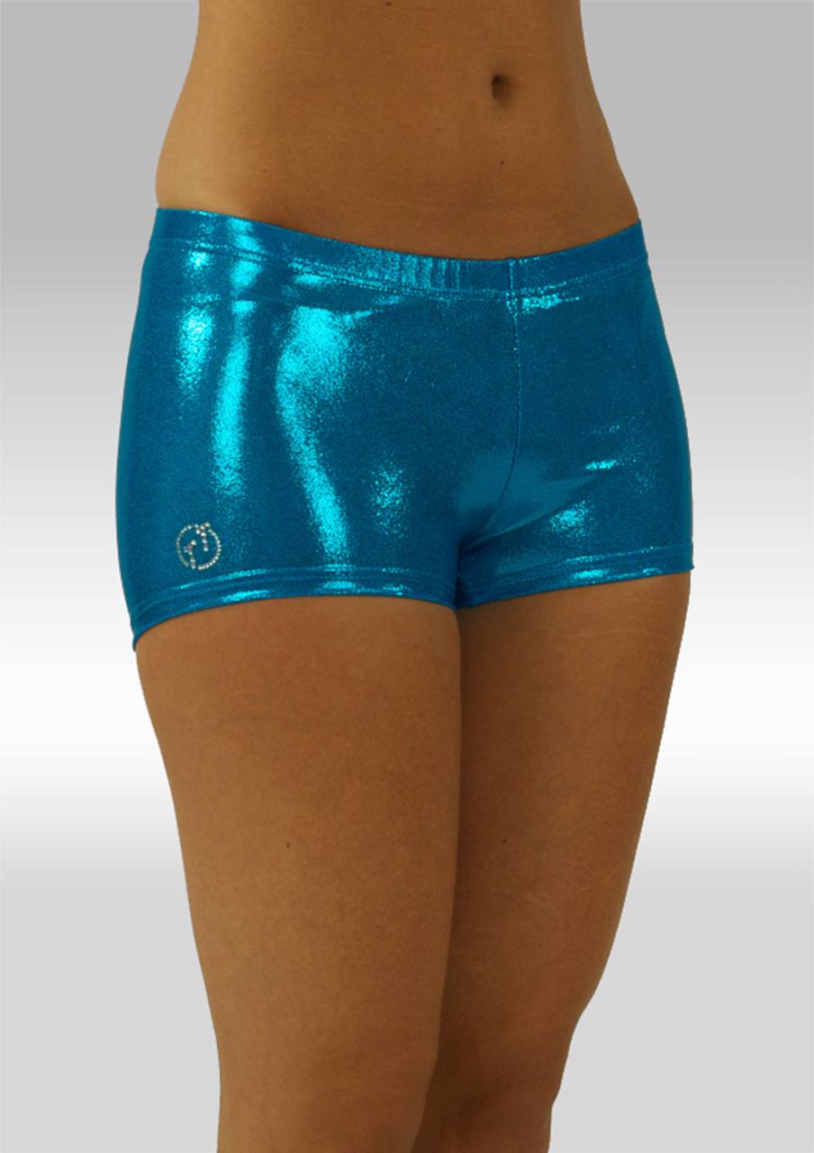 Hotpants Wetlook Blauw